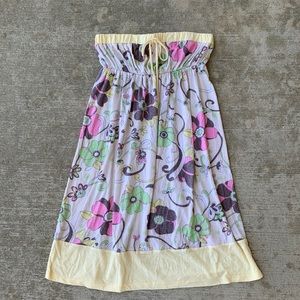 Gobble Vintage Floral Strapless Beach Cover Up